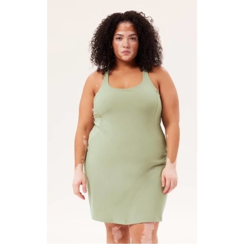 Girlfriend Collective Paloma Racerback Athletic Dress Matcha Size Large